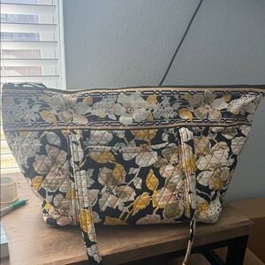 Vera Bradley Weekender Bag - Black and Yellow Floral